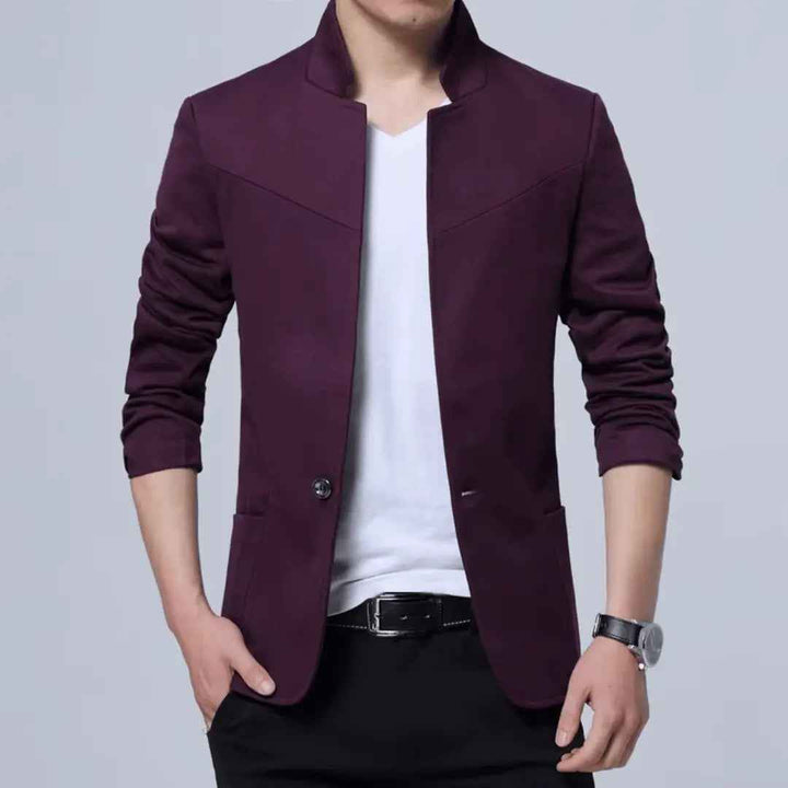 Men's Executive Blazer - Stylish and Professional Outerwear Dark Purple
