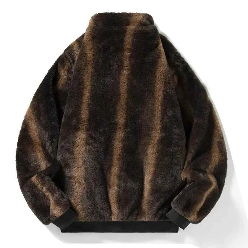 Men's Faux Fur Bomber Jacket