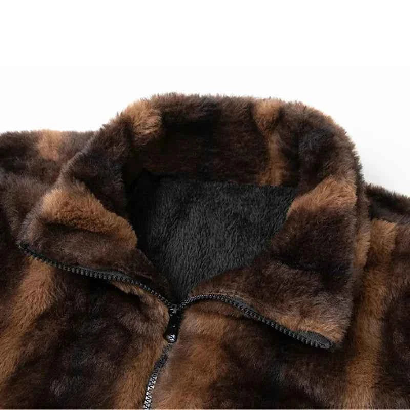 Men's Faux Fur Bomber Jacket