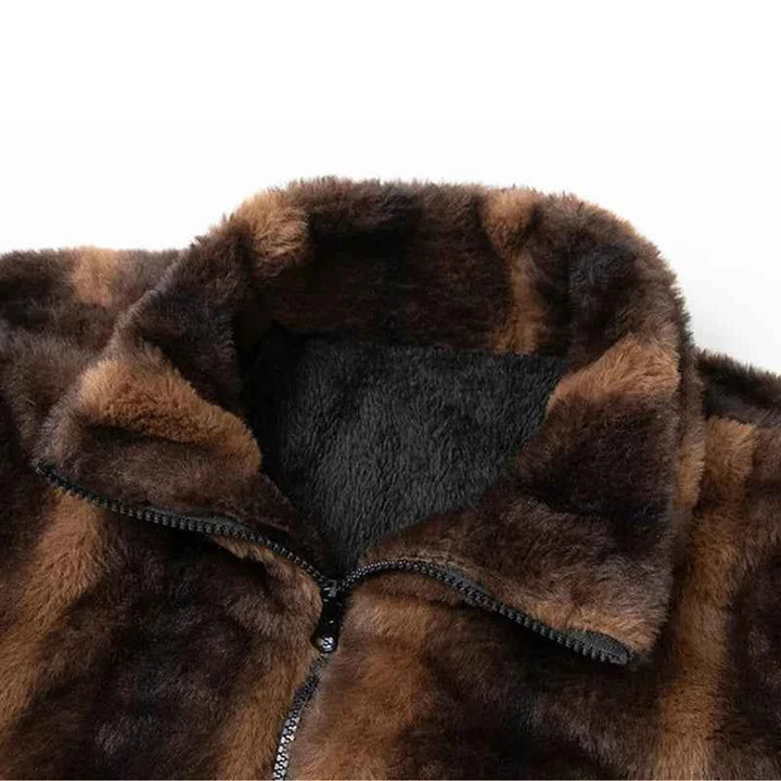 Men's Faux Fur Bomber Jacket