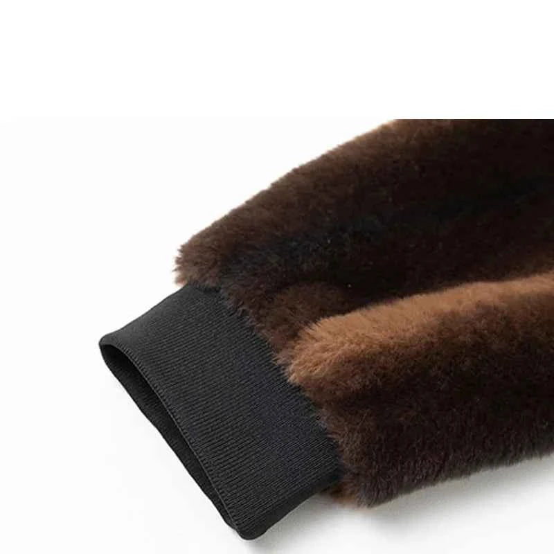Men's Faux Fur Bomber Jacket