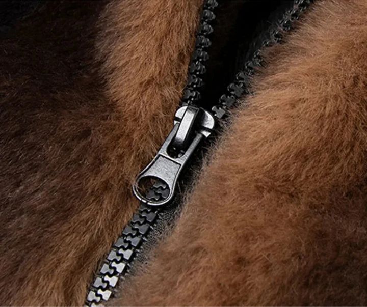 Men's Faux Fur Bomber Jacket