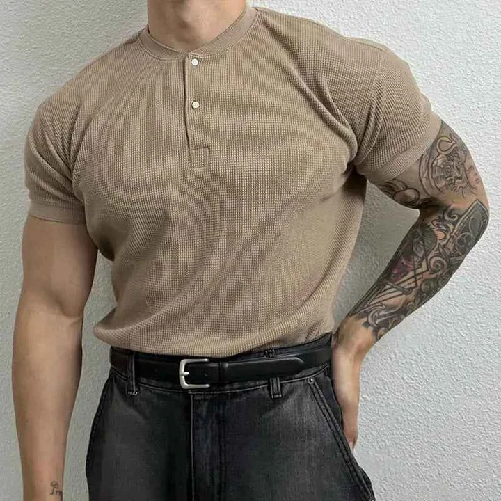 Men's Fitted T-Shirt - Stylish and Comfortable Design Brown