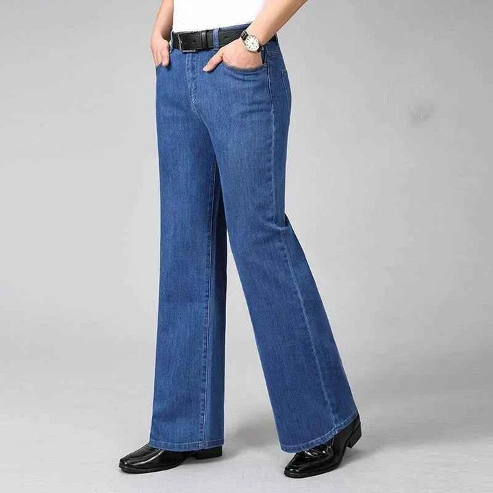 Men's Flare Jeans - Stylish and Comfortable Fit Dark Blue