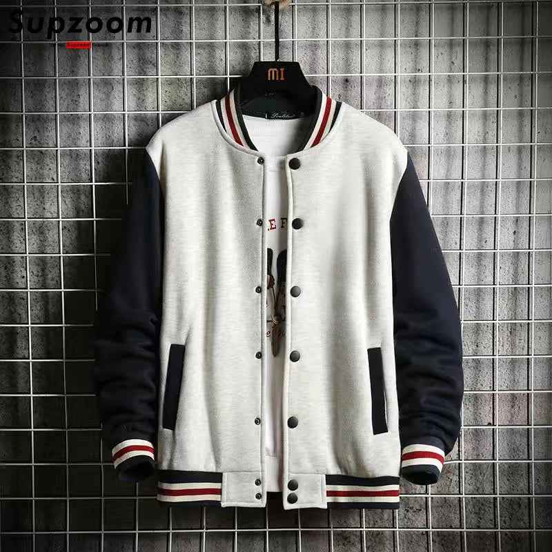 Men's Fleece Bomber Jacket - Cozy and Stylish Outerwear GRAY