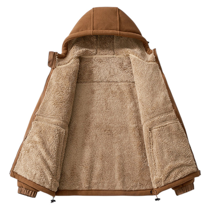 Men's Fleece Hooded Jacket - Cozy and Stylish Outerwear
