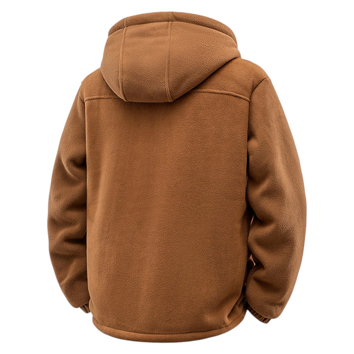 Men's Fleece Hooded Jacket - Cozy and Stylish Outerwear