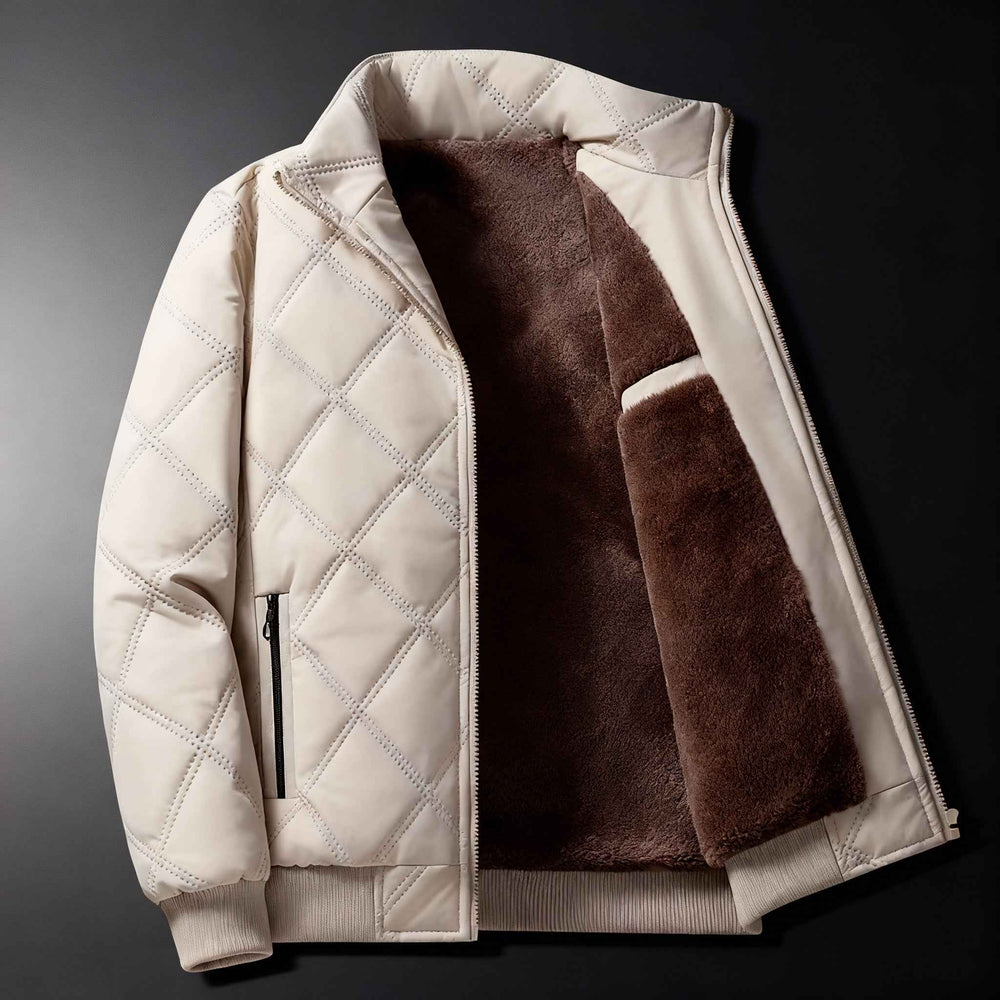Men's Fleece Jacket - Cozy and Stylish Outerwear White