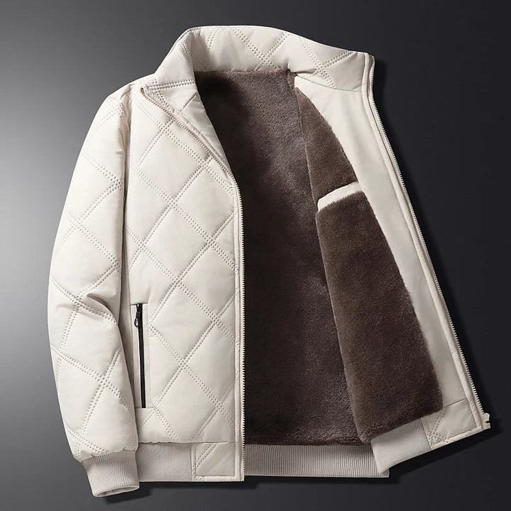 Men's Fleece Jacket - Warm, Lightweight, and Stylish Outerwear White