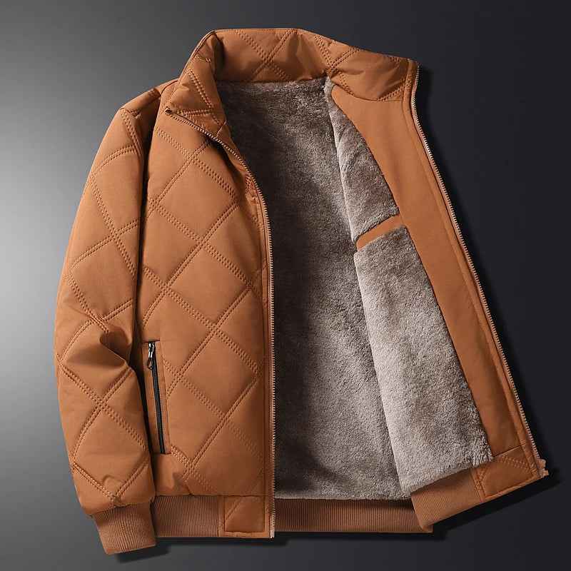 Men's Fleece Jacket - Warm, Lightweight, and Stylish Outerwear Orange
