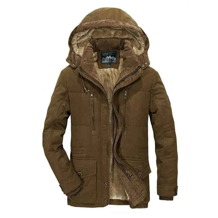 Men's Fleece Lined Coat Brown