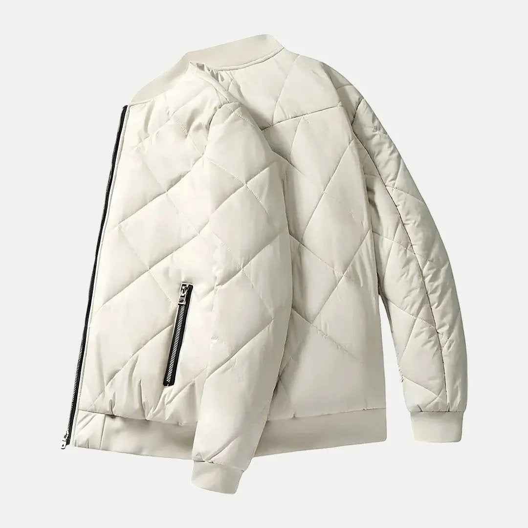 Men's Fleece Lined Cotton-Padded Jacket Beige