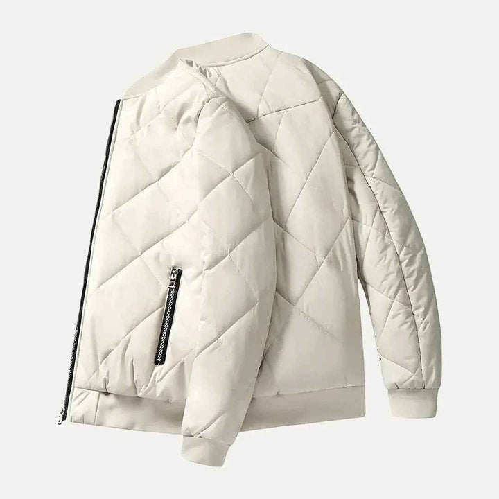 Men's Fleece Lined Cotton-Padded Jacket Beige