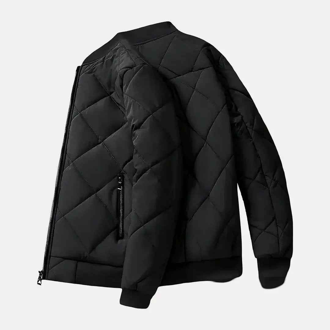 Men's Fleece Lined Cotton-Padded Jacket Black