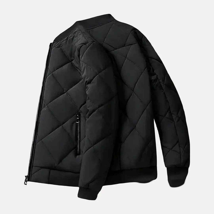 Men's Fleece Lined Cotton-Padded Jacket Black