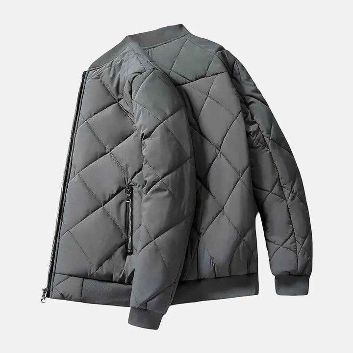 Men's Fleece Lined Cotton-Padded Jacket Gray