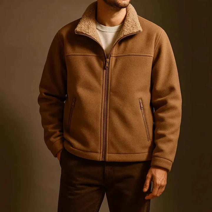Men's Fleece-Lined Wool-Blend Jacket