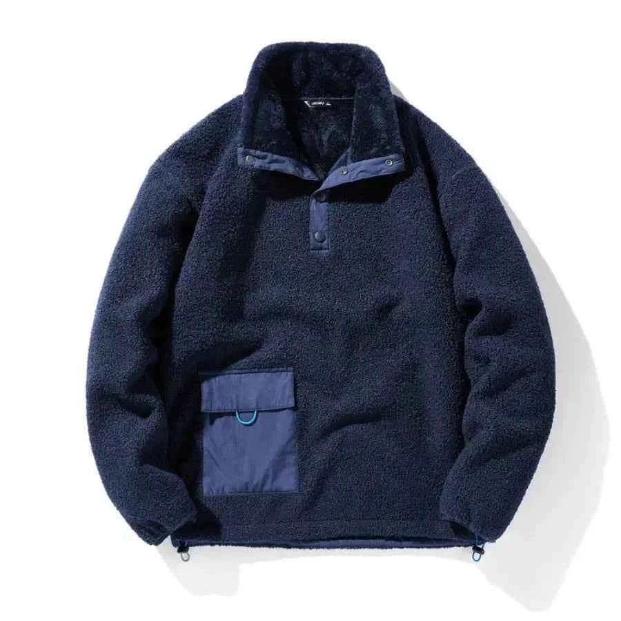 Men's Fleece Quarter Zip Pullover Blue