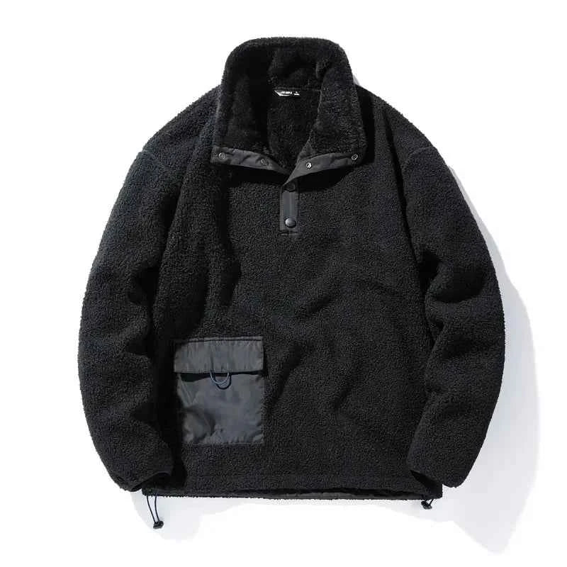 Men's Fleece Quarter Zip Pullover Black
