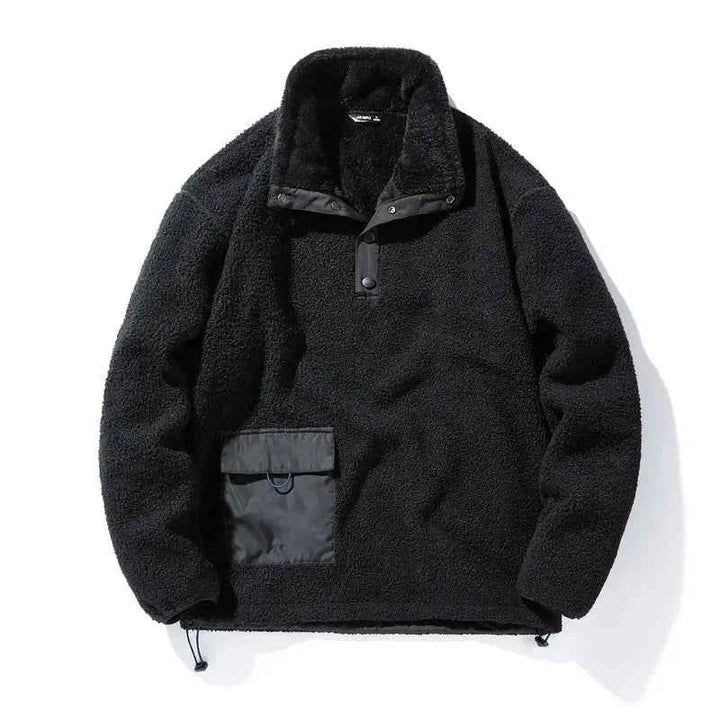 Men's Fleece Quarter Zip Pullover Black