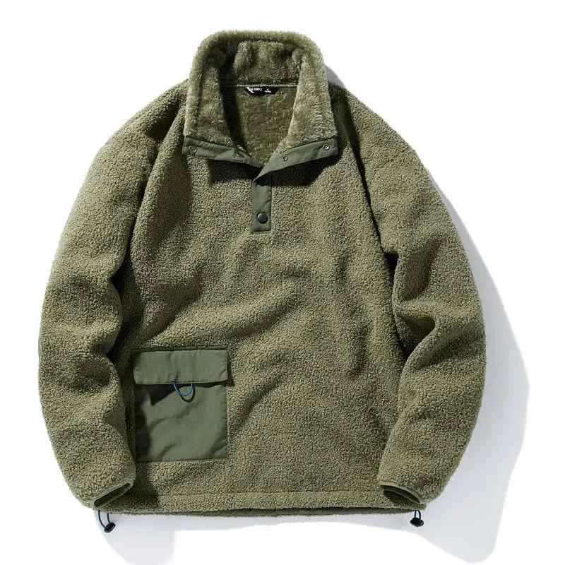 Men's Fleece Quarter Zip Pullover Green