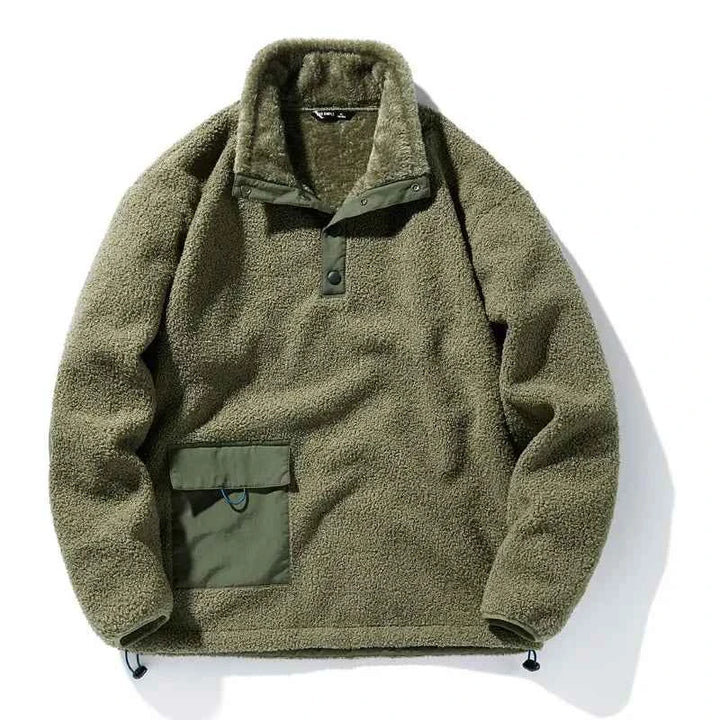 Men's Fleece Quarter Zip Pullover Green