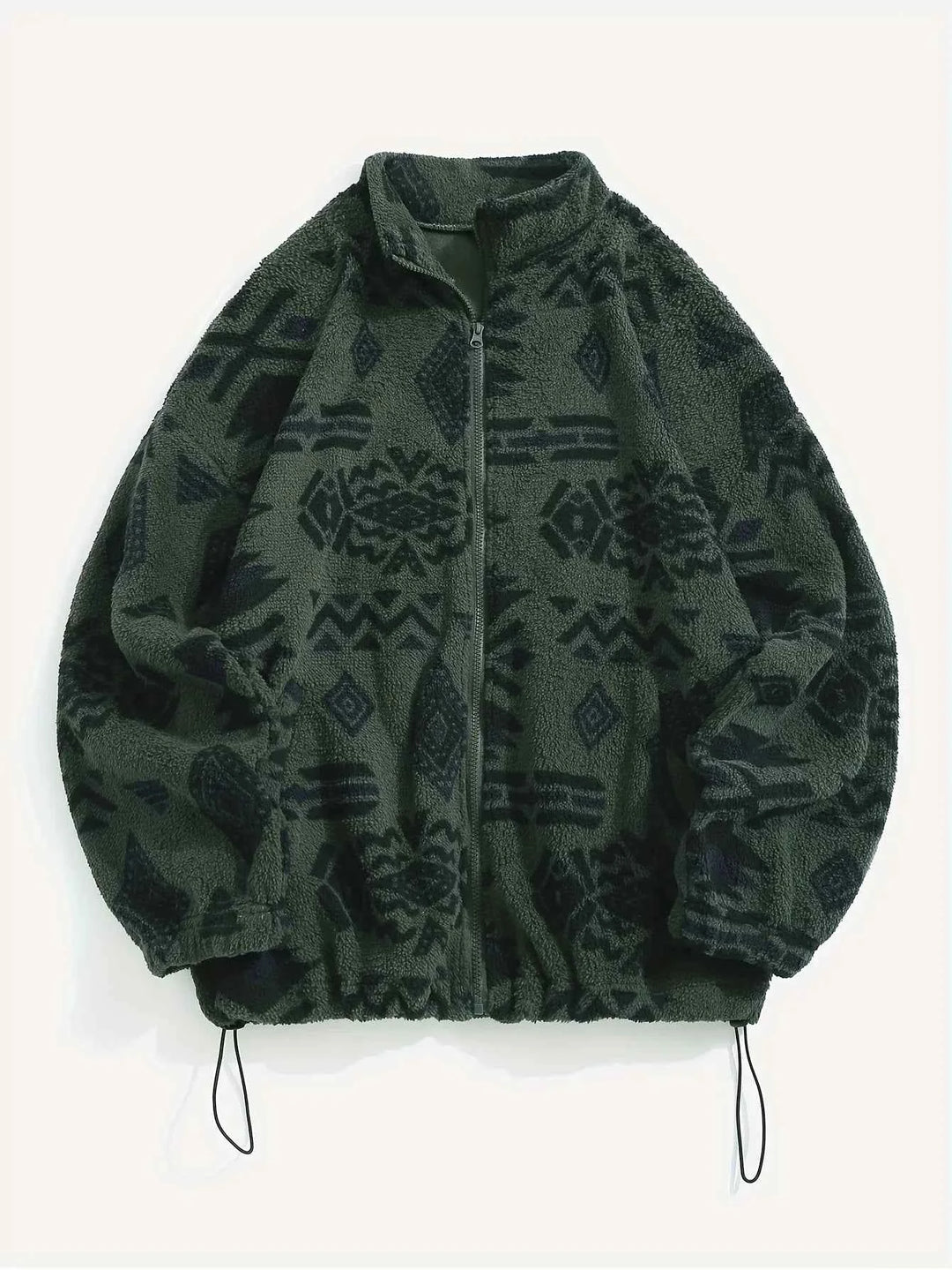Men's Fleece Zip-Up Jacket - Cozy and Stylish Outerwear Forest