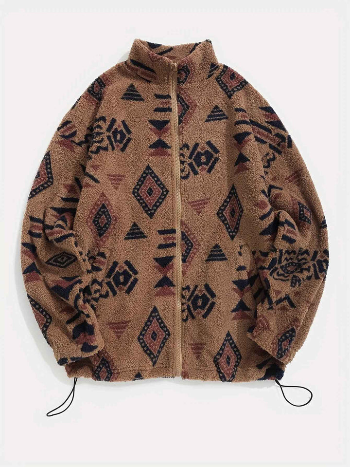 Men's Fleece Zip-Up Jacket - Cozy and Stylish Outerwear Canyon