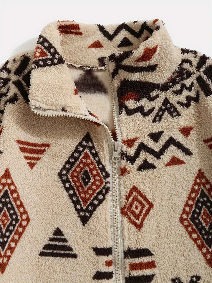 Men's Fleece Zip-Up Jacket - Cozy and Stylish Outerwear