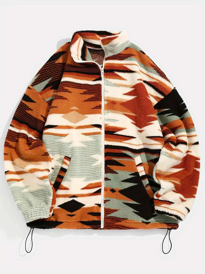 Men's Fleece Zip-Up Jacket - Cozy and Stylish Outerwear Sierra