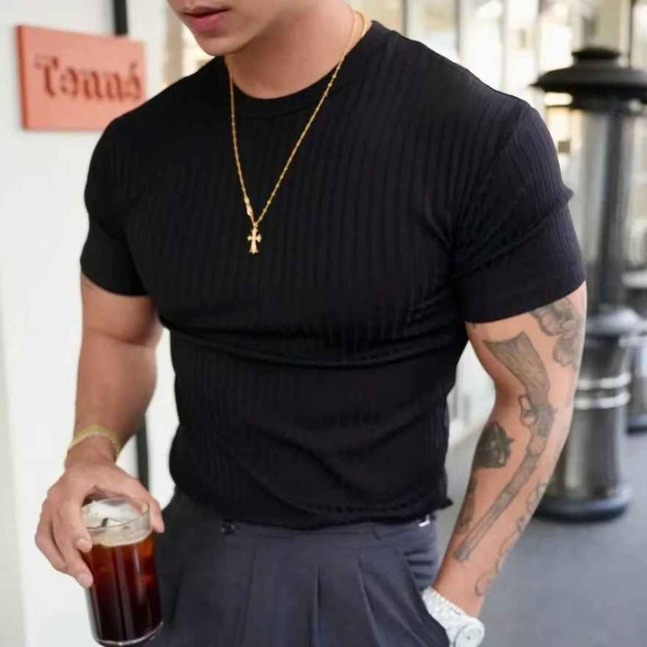 Men's Flex-Fit T-Shirt - Comfortable & Stylish Black