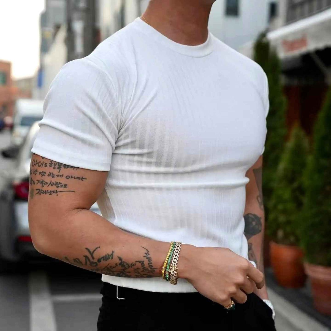 Men's Flex-Fit T-Shirt - Comfortable & Stylish White