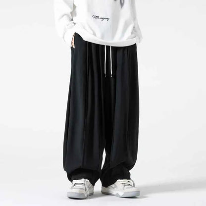Men's Apparel Relaxed Fit Drawstring Khaki Drawstring Waist Black