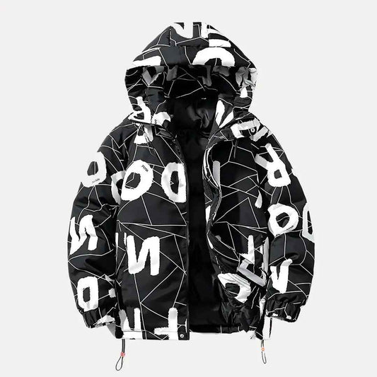 Men's Polyester Hooded Puffer Padded Jacket Winter Essential
