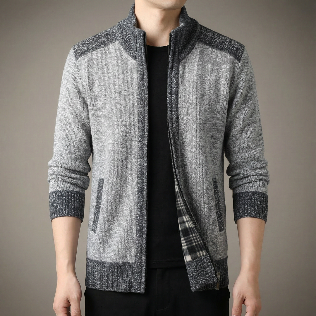 Men's Full-Zip Knit Jacket - Fairmont Style