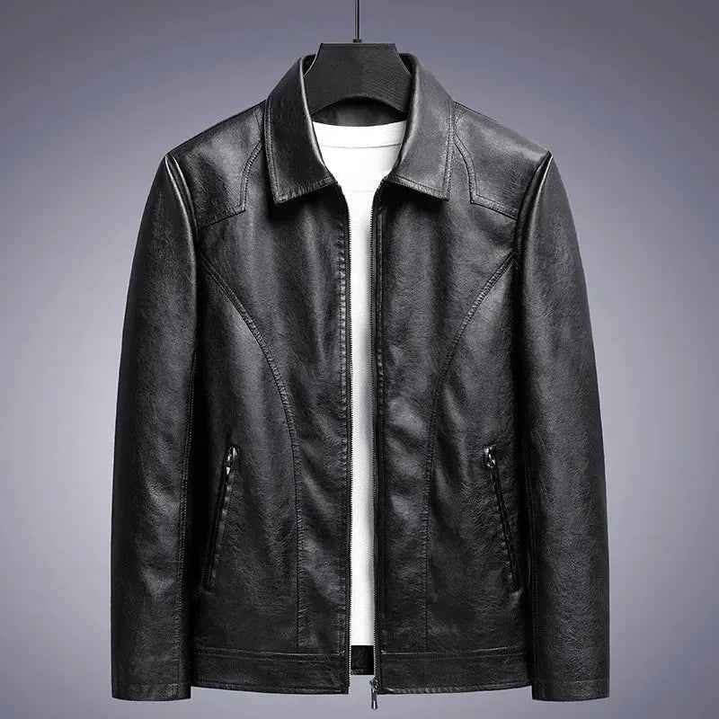 Men's Genuine Leather Jacket Black