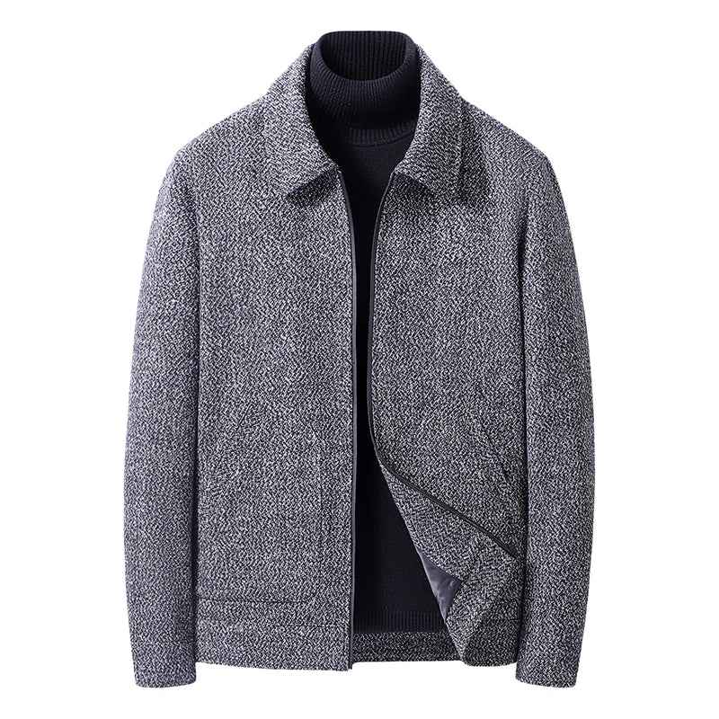 Men's Griffin Collar Jacket - Stylish and Versatile Outerwear Gray