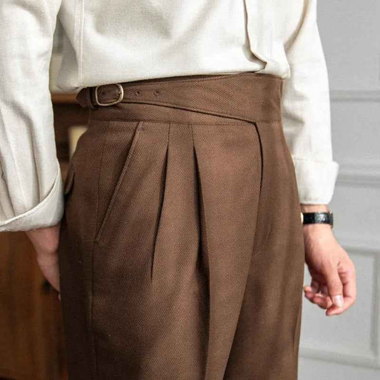 Men's Gurkha Trousers - Stylish & Comfortable Fit Coffee