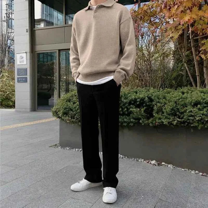 Men's Half-Zip Woolen Sweater