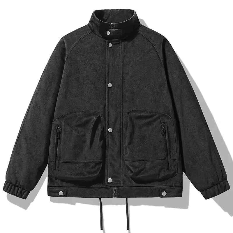 Men's Harrington Jacket - Stylish and Versatile Outerwear Black