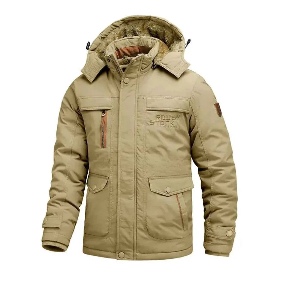 Men's Heavy-Duty Waterproof Winter Coat Khaki