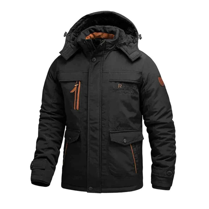 Men's Heavy-Duty Waterproof Winter Coat Black