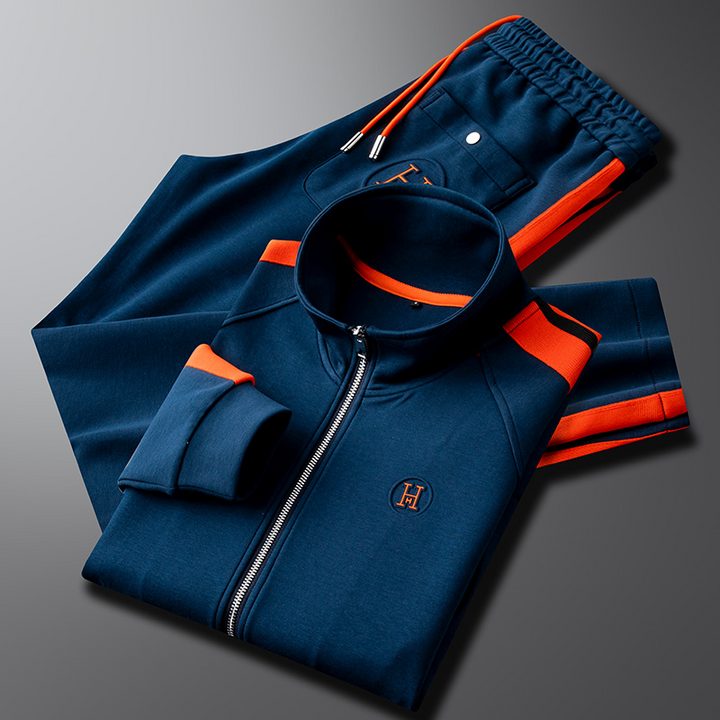 Men’s Helios Premium Tracksuit Set – Sportswear Outfit Navy