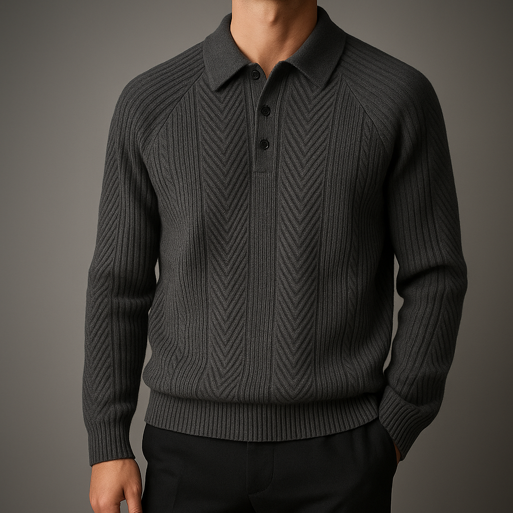 Men's Herringbone Clay Polo Shirt