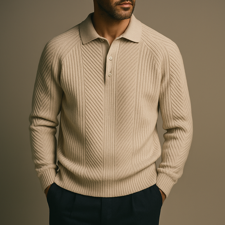 Men's Herringbone Clay Polo Shirt