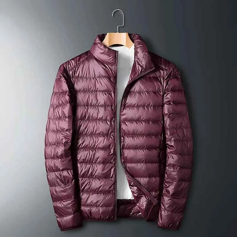 Men's Highland Duckdown Jacket - Lightweight & Warm Outerwear Maroon