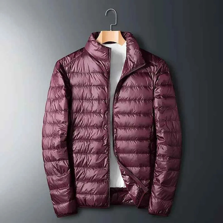 Men's Highland Duckdown Jacket - Lightweight & Warm Outerwear Maroon