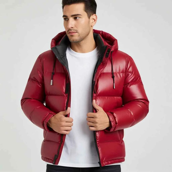 Men's Hooded Down Winter Jacket - Orlando Style