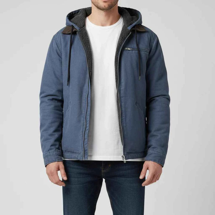 Men's Hooded Full-Zip Jacket Blue