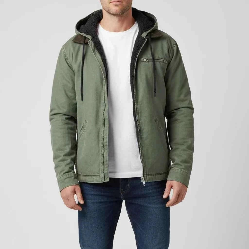 Men's Hooded Full-Zip Jacket Green